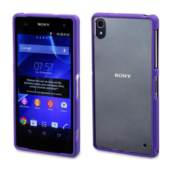 Funda Bimat Made for Xperia para Sony Xperia Z2 protector cristal lila.