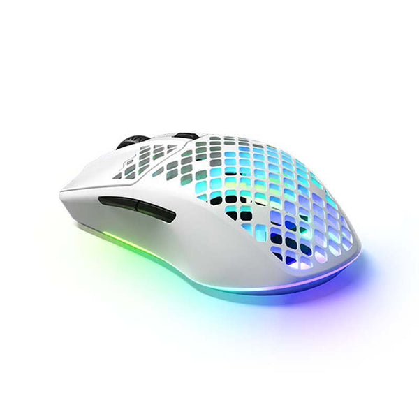 Raton Steelseries Aerox 3 Wireless Blanco Usado **No funciona en modo Wireless**