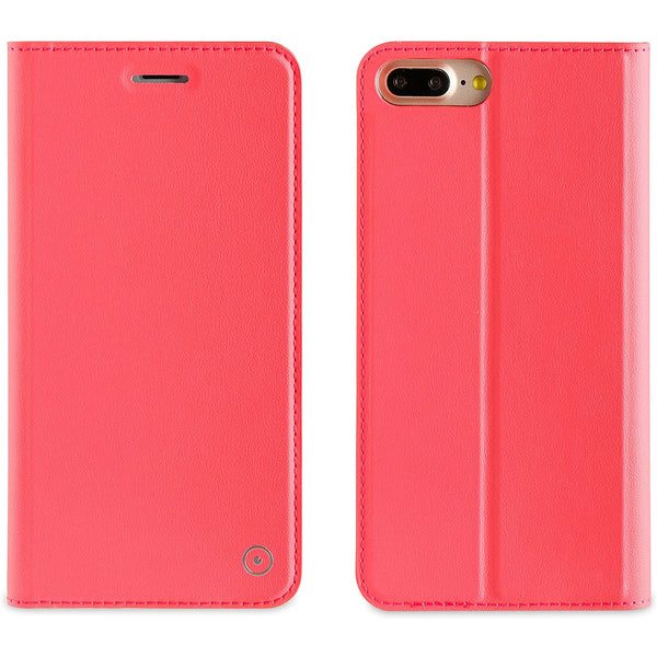 Funda Muvit Folio Stand para Apple iPhone 8+/7+ función soporte, tarjetero coral