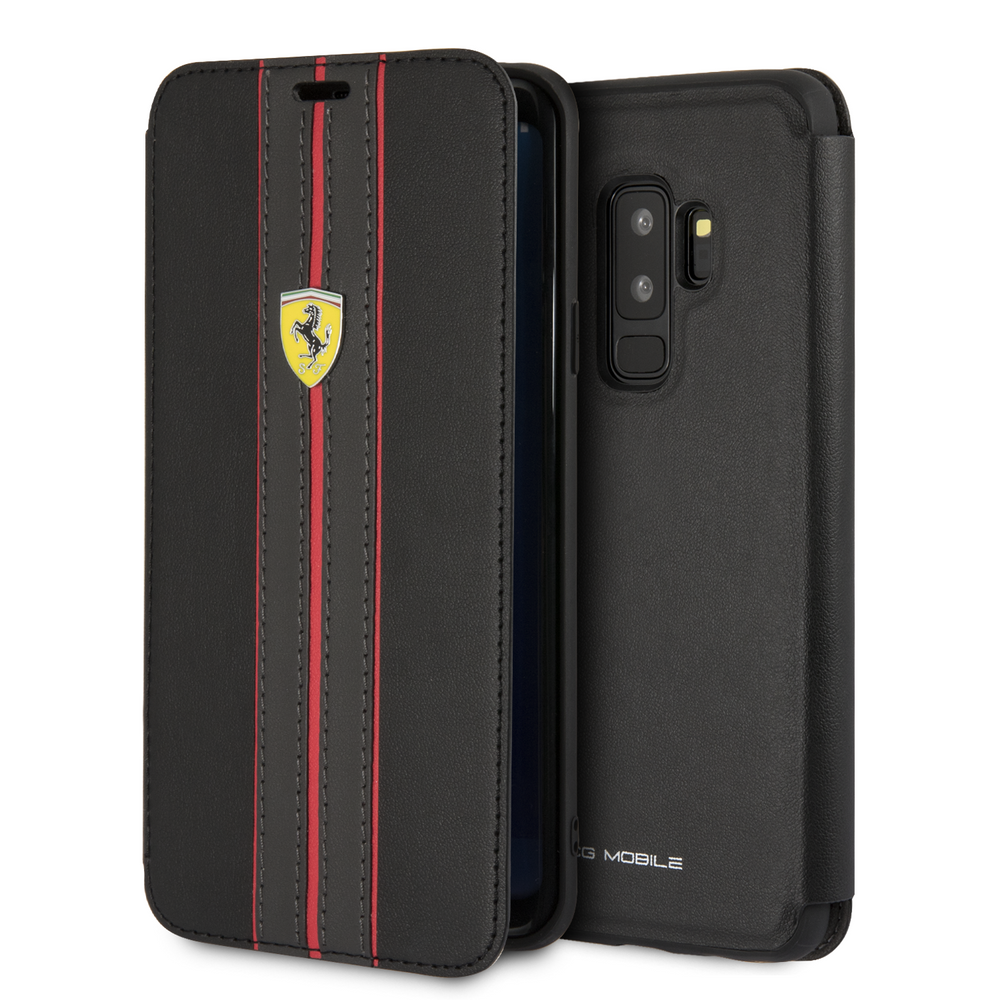 Funda Oficial Ferrari Libro para Samsung Galaxy S9+ negro
