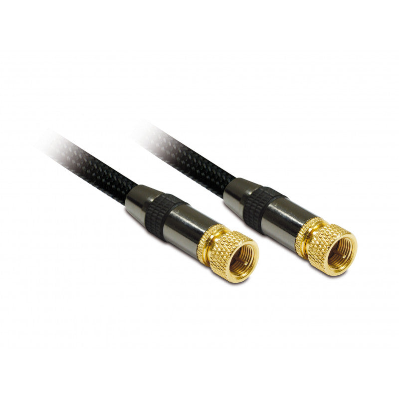 Cable coaxial Metronic 419011 toma F macho / macho 5 metros negro