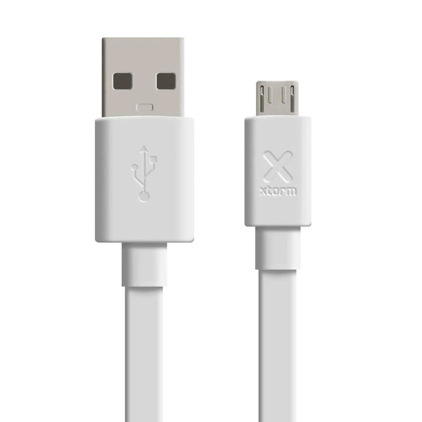 Cable plano XTorm USB A a Micro-USB 3 metros blanco