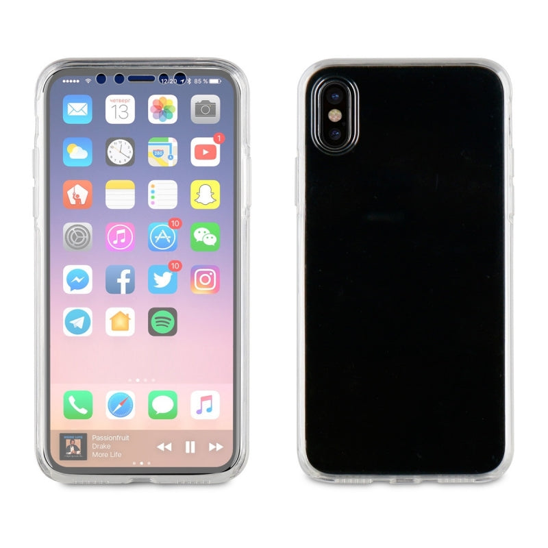 Funda Muvit Cristal Soft 360 para Apple iPhone Xs/X transparente.