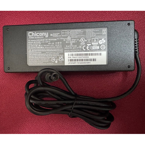 Cargador Original Chicony A16-100P1A 20V 5A 100W