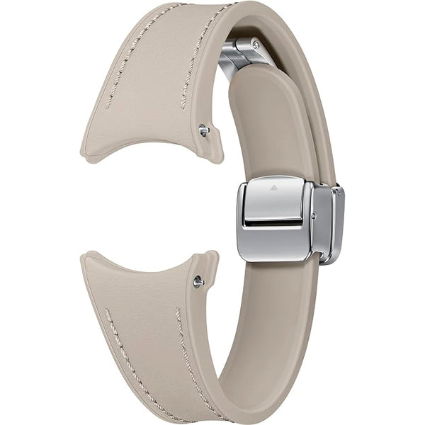 Correa de piel Samsung D-Buckle Hybrid Eco Beige para Galaxy Watch 6 / 6 Classic