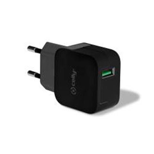 Cargador de pared Celly TCUSBTURBO Turbo 1 USB 2.4A Negro