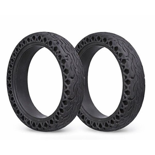 2 Ruedas Macizas para patinete de 8,5″ Urban Scout Dibujo nido de abeja Negra