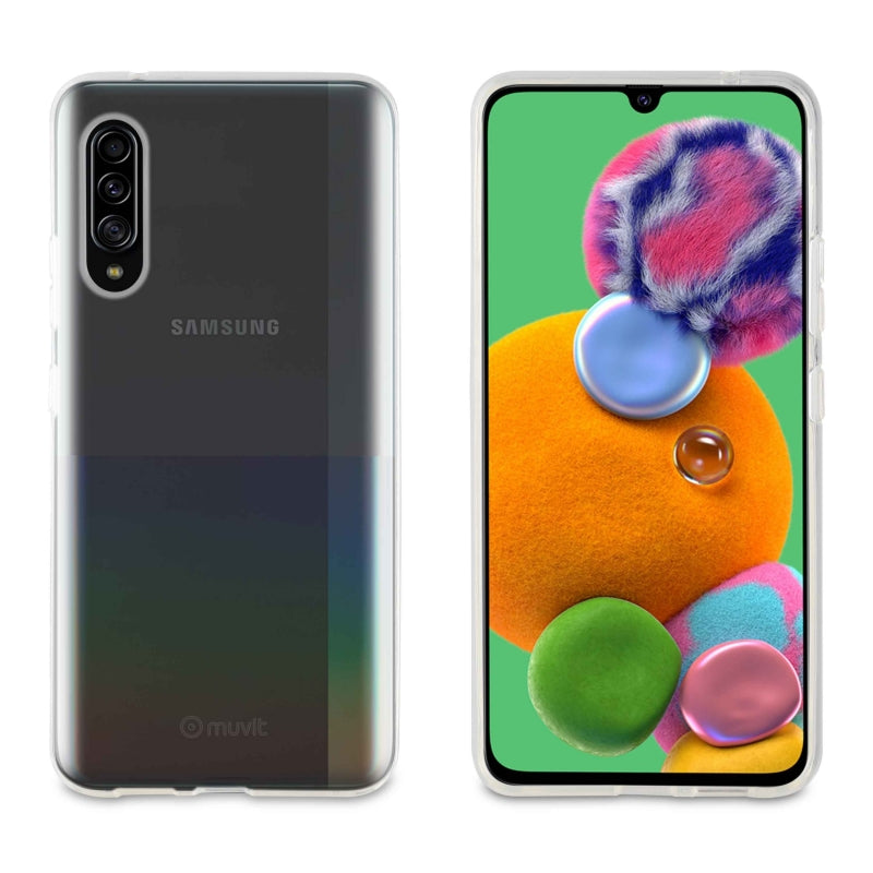 Pack Muvit Samsung Galaxy A90 5G Cristal Soft transparente + protector pantalla