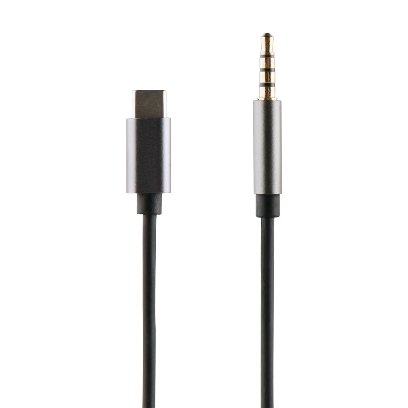 Adaptador Muvit Connect Tipo C 3.0 a Jack 3.5 macho 1,5m negro.