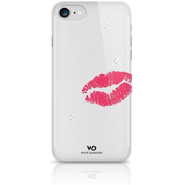 Funda White Diamonds Swarovski para Apple iPhone 8/7 Lipstick Kiss.