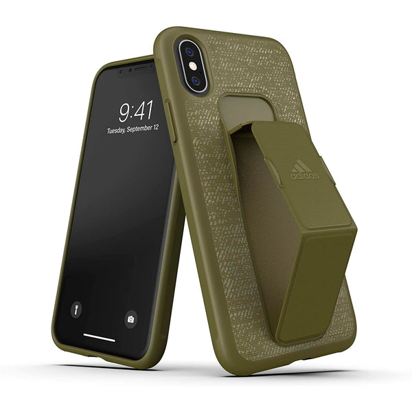 Carcasa Adidas SP Grip para Apple iPhone X/Xs color caqui.