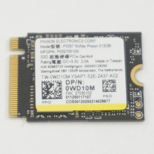 Unidad de estado solido SSD Phison 512GB NVMe PCIe Gen4x4 M.2 2230