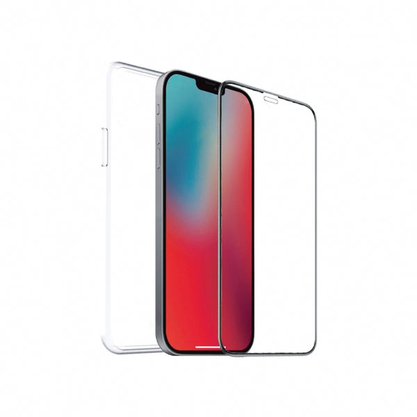 Pack Muvit for Change Apple iPhone 12/12 Pro funda cristal soft+protector pant.