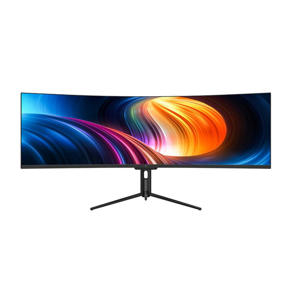 Monitor V7 L490DQ-HAS curvo visible USB-C de 49″ 65W PD DQHD 5120 x 1440