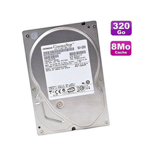 Disco Duro Hitachi CinemaStar P7K500 HCP725032G 320GB 3,5» SATA II 7200RPM Usado