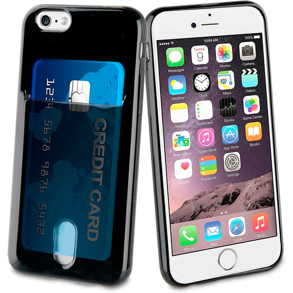 Funda Muvit Cristal Soft Card para Apple iPhone 7 negro.