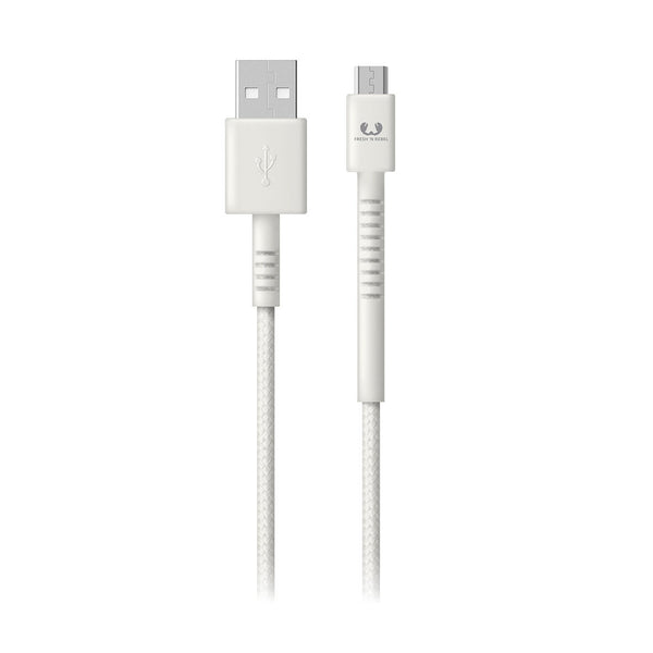 Cable Fresh n Rebel Fabriq USB-MicroUSB de 1,5 m color blanco.
