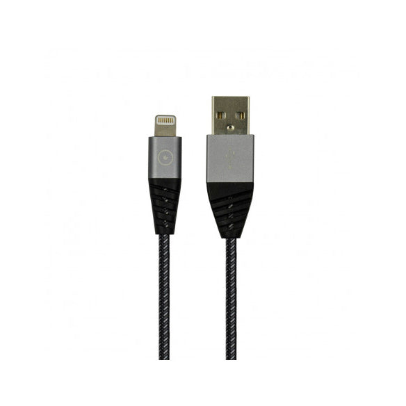 Cable Muvit Tiger USB Apple MFI 2,4A 1,2m gris