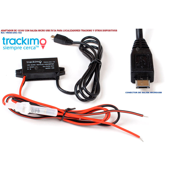 Adaptador Trackimo para cargar de batería TRKM-UNC-102, micro USB