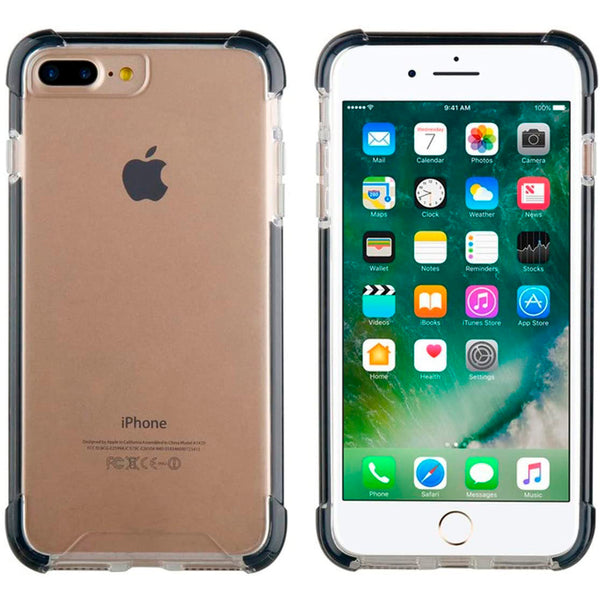 Funda Muvit Tiger Shockproof 3m transparente bordes Negros para iPhone 8/7+