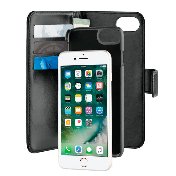 Funda Puro Piel Duetto para Apple iPhone 6 / 6s / 7 / 8 color negro