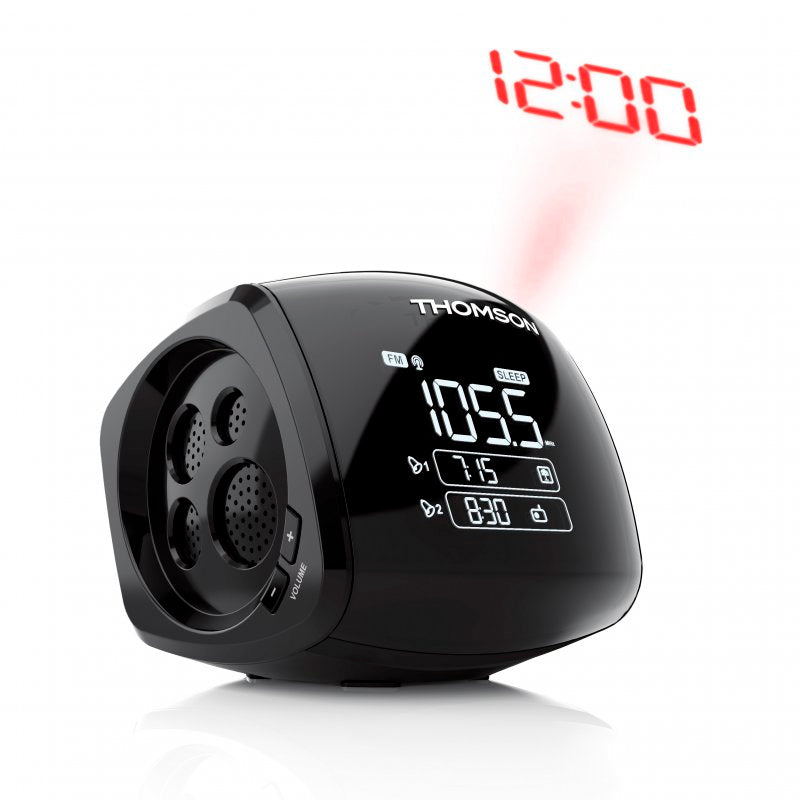 Radio Reloj Despertador Thomson CP280 con Proyector Negro Usada