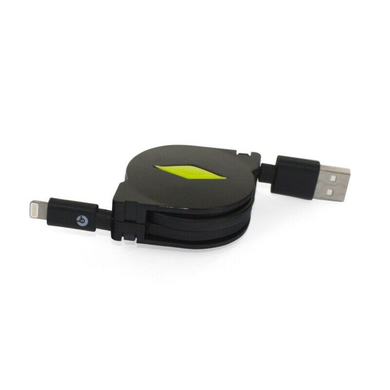 Cable Muvit USB a conector 8 pins 2.1A retráctil hasta 1m negro