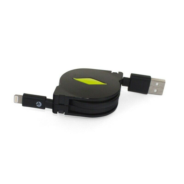 Cable Muvit USB a conector 8 pins 2.1A retráctil hasta 1m negro