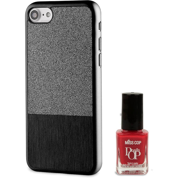 Muvit Life MLPAK0012 – Funda para Apple iPhone 7 + Laca de uñas de Color Rojo.