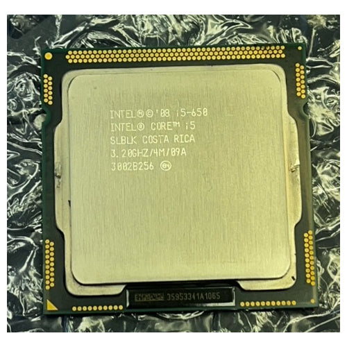 Procesador CPU Intel LGA 1156 i5 CPU 650 3.20Ghz speed 3200Mhz Usado.