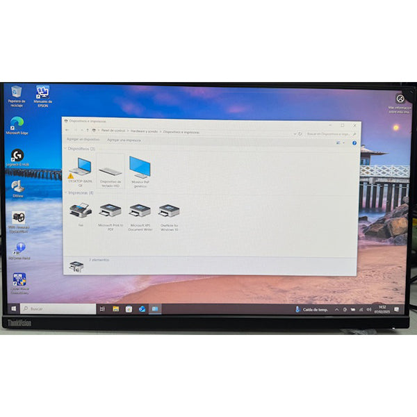 Monitor Lenovo ThinkVision T24i-30 23.8″ LED IPS FullHD Usado *Golpe esquina*