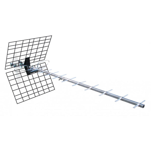 Antena exterior con conector F Metronic 425044 de 20 dB (NUEVA)