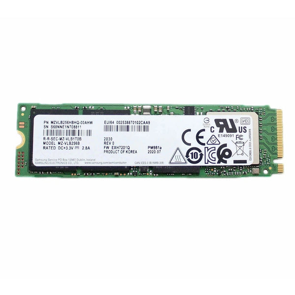 Disco Duro Samsung 256 GB PM981a M.2 2280 PCIe Gen3 x4 NVMe Usado