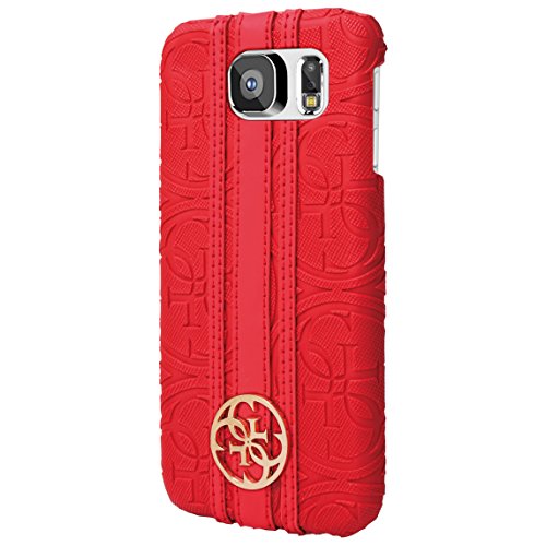 Funda original Guess Heritage para Samsung Galaxy S6 color rojo.