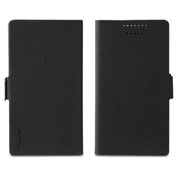 Funda Folio universal Muvit compatible con 5» con función soporte negra.