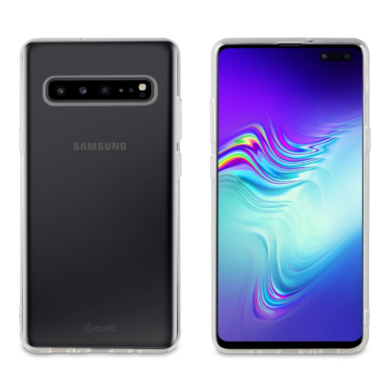Pack Muvit para Samsung Galaxy S10 5G Funda Cristal Soft+protector pantalla.