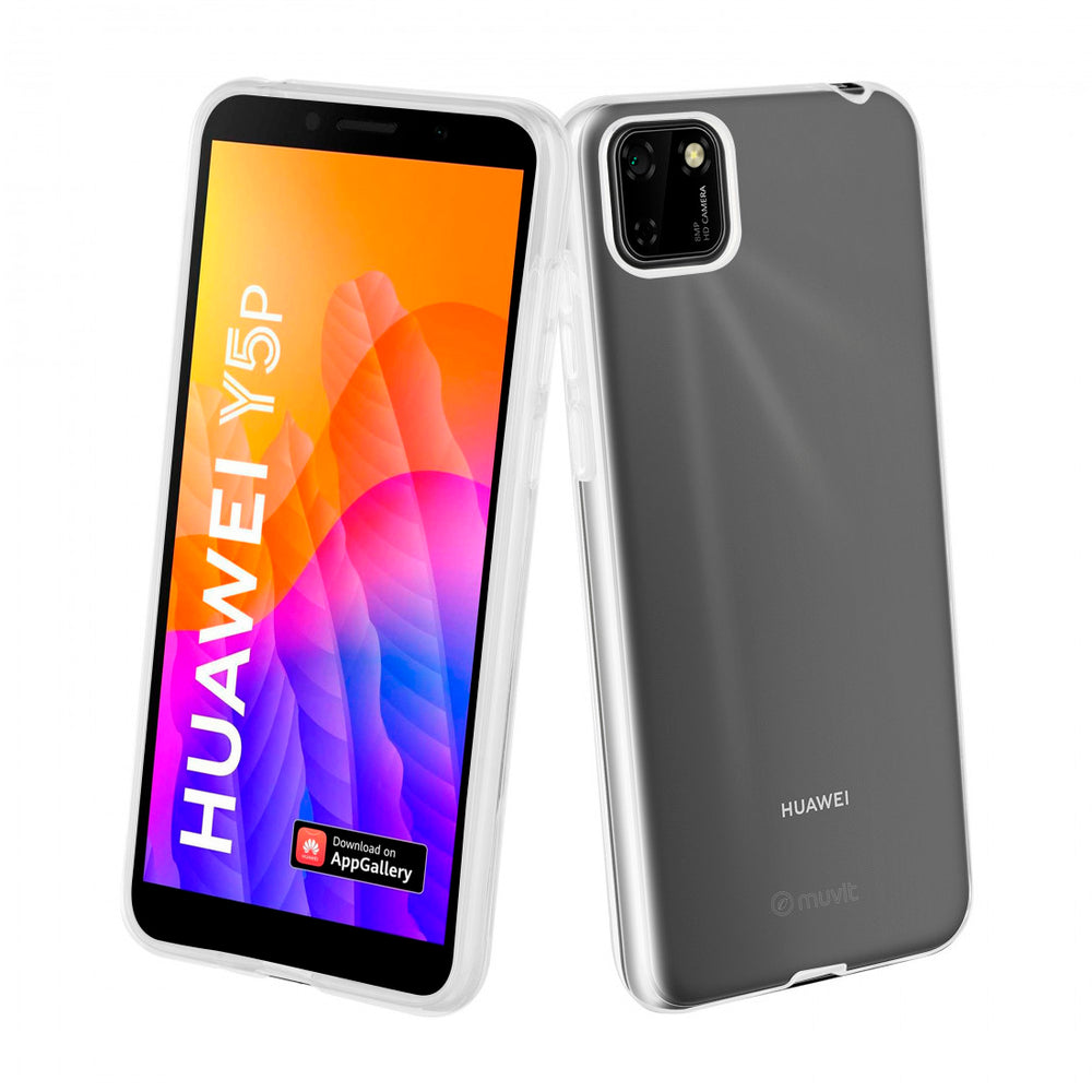 Funda Muvit for Change recycletek para Huawei Y5P transparente.