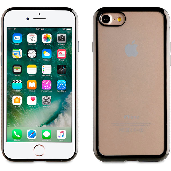 Funda Muvit flexible Life DIAM para Apple iPhone 8/7 con cristales y marco negro