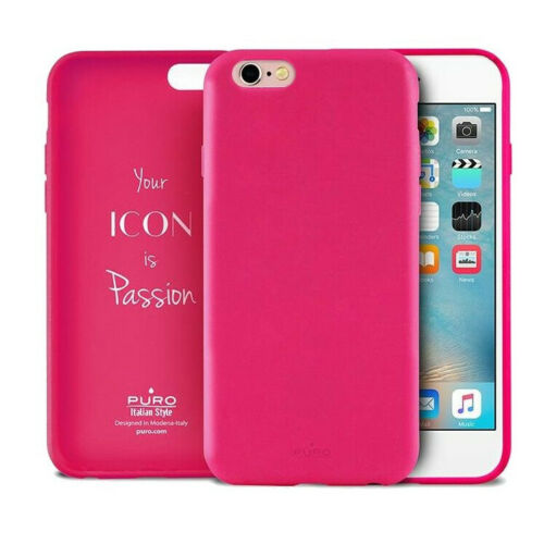 Funda PURO Silicona Icon para Apple iPhone 6, 6S rosa.