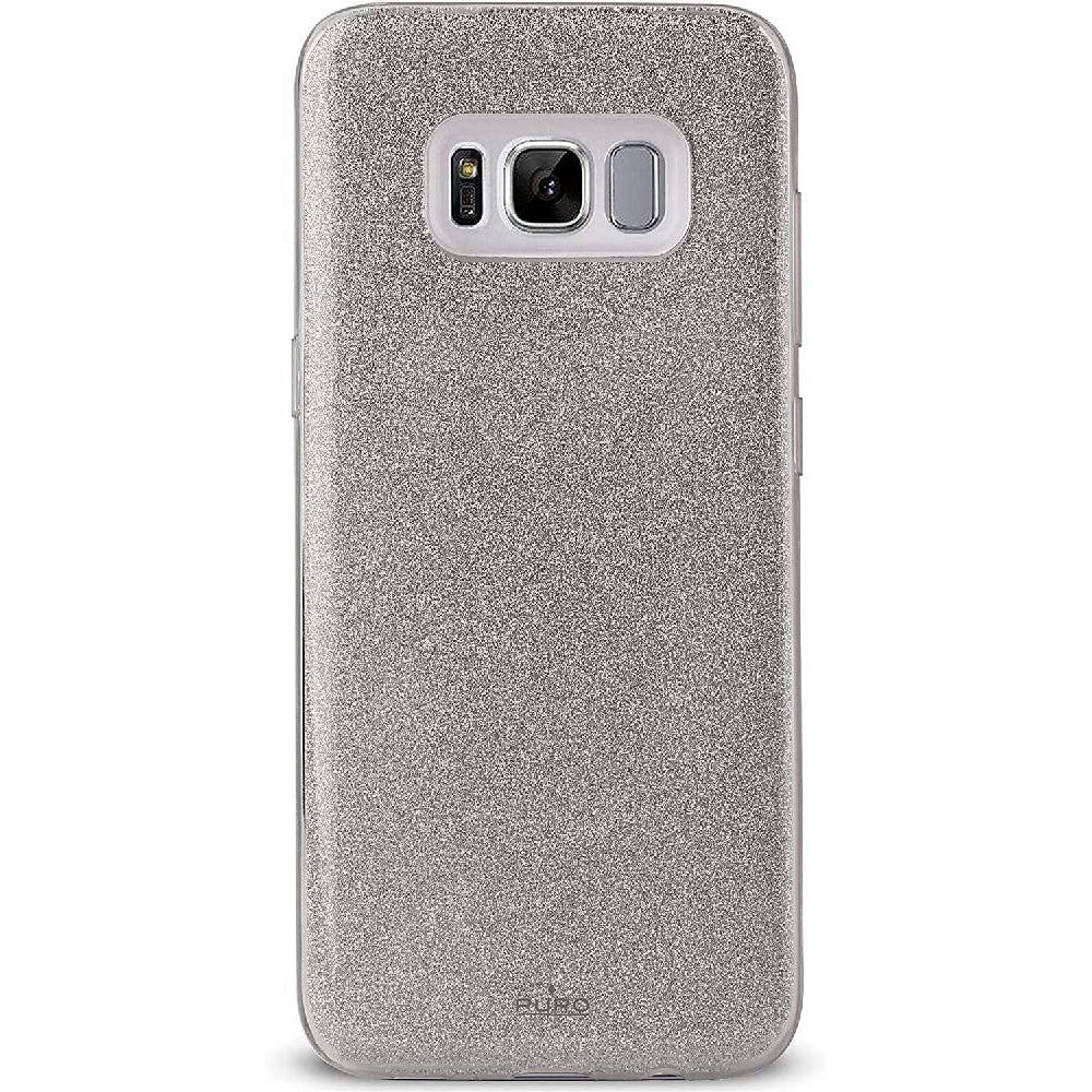 Carcasa Puro para Samsung Galaxy S8 Shine plata.