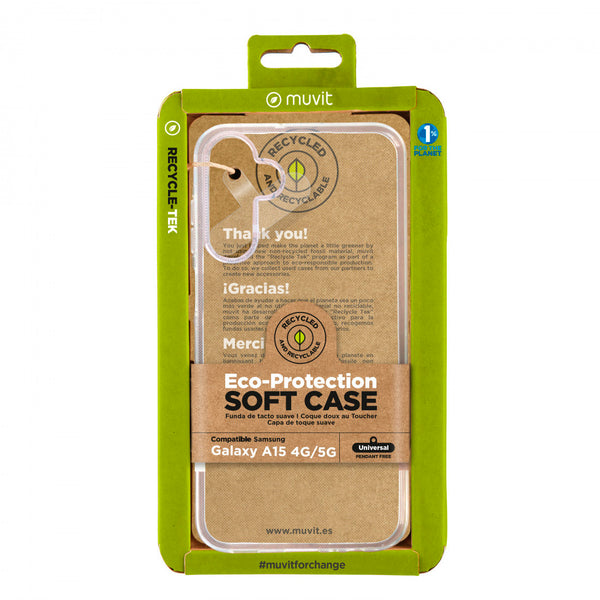 Funda Muvit for Change recycle-tek para Samsung Galaxy A15 4G/5G transparente