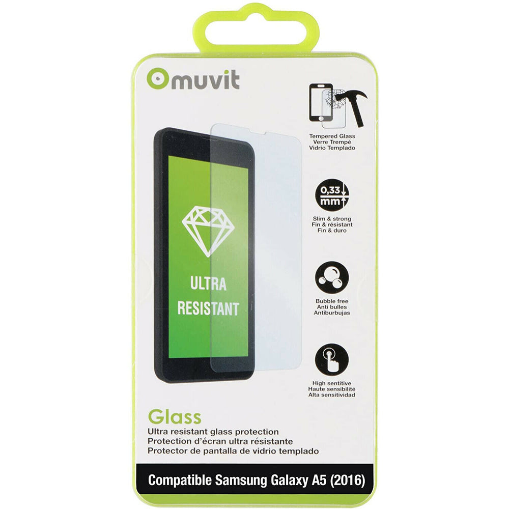 Protector pantalla Muvit para Samsung Galaxy A5 2016 y S8 vidrio templado.