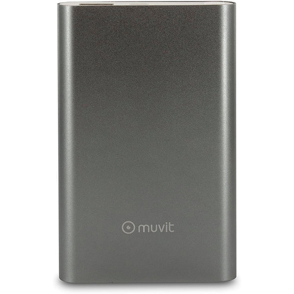 Power Bank Muvit 10000mAh MUCHP0110 USB 2A cable USB-MicroUSB plata (NUEVO)