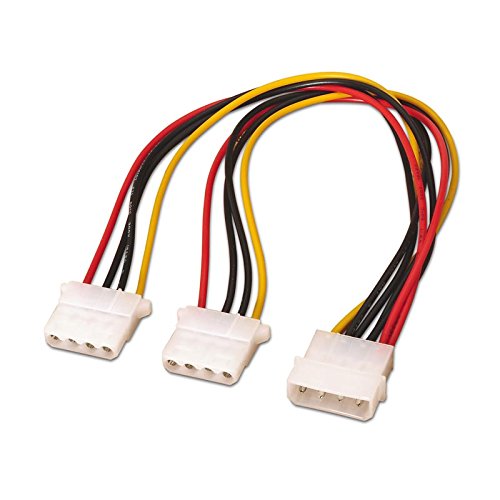 Pack 5 Cables duplicador alimentación 2xMOLEX 5.25 Hembra a 1xMOLEX 5.25 Macho