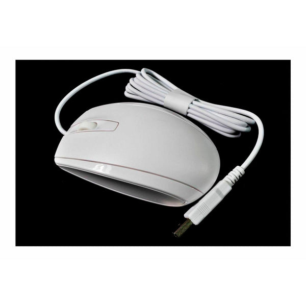 Ratón USB HP 904368-001 con cable optico color blanco