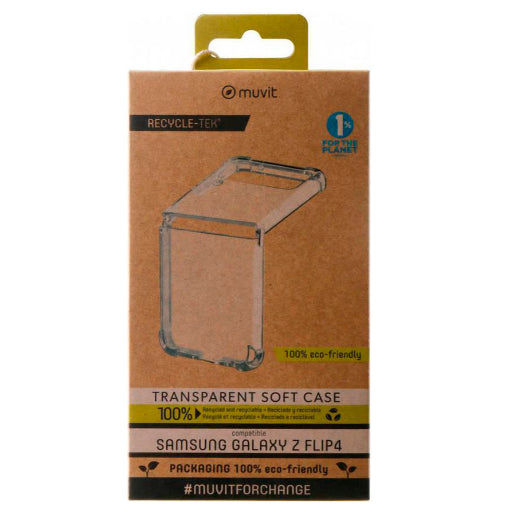 Funda Muvit for Change para Samsung Galaxy Z Flip 4 transparente