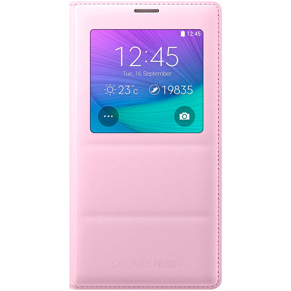 Funda de Libro Smart View Cover original para Samsung Galaxy Note 4 N910F rosa