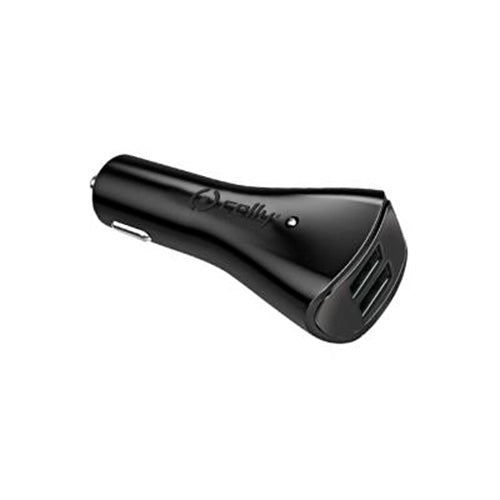 Celly Cargador coche Doble Usb Negro.
