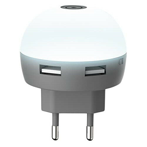 Transformador Muvit Life USB 2.1A Diodo blanco.