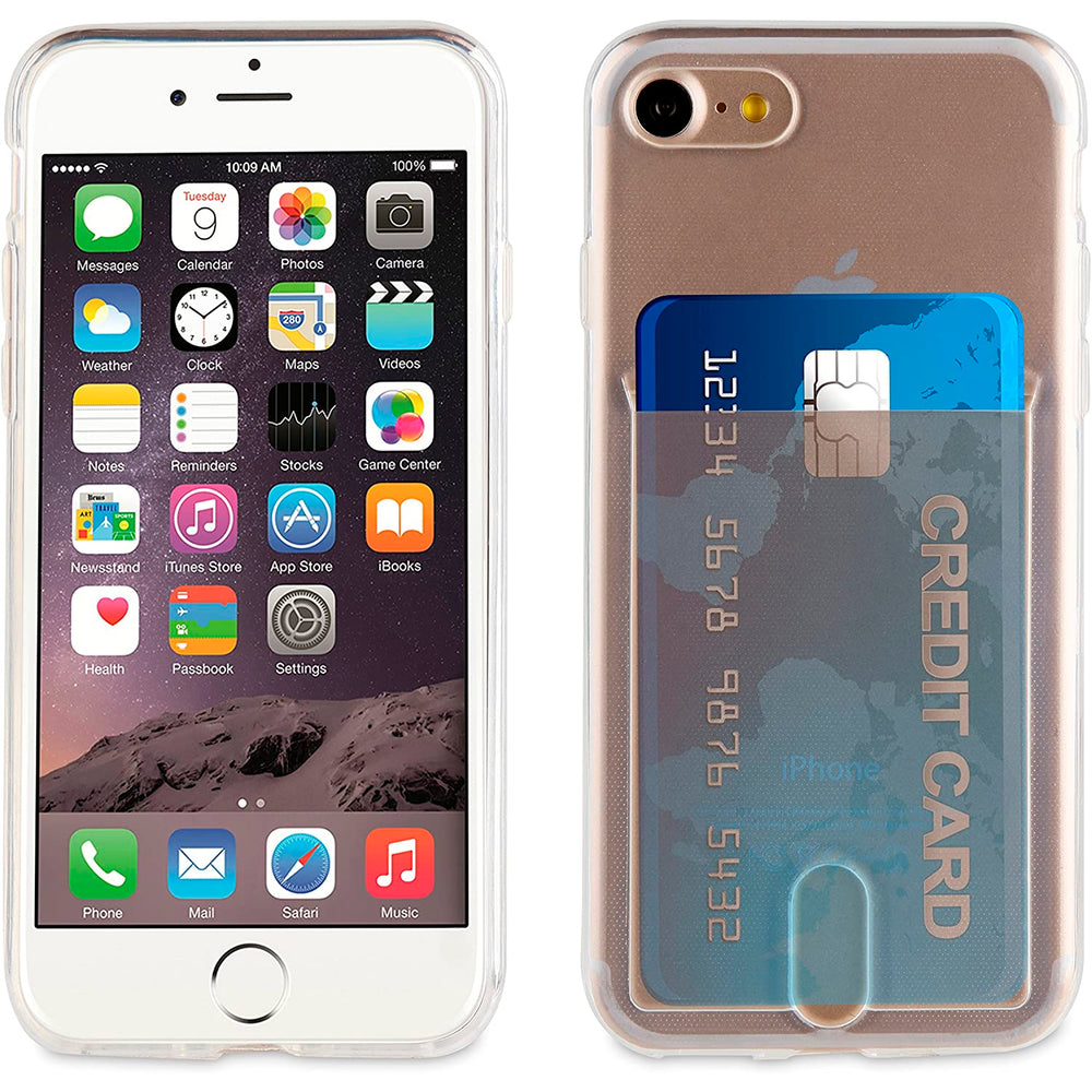 Funda Muvit Cristal Soft Card para Apple iPhone 7 transparente.